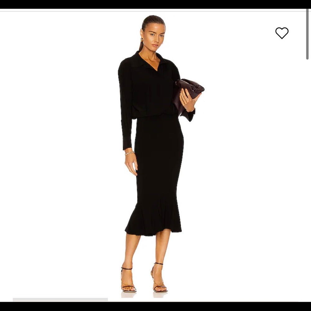 Boyfriend NK shirt fishtail dress - Norma Kamali